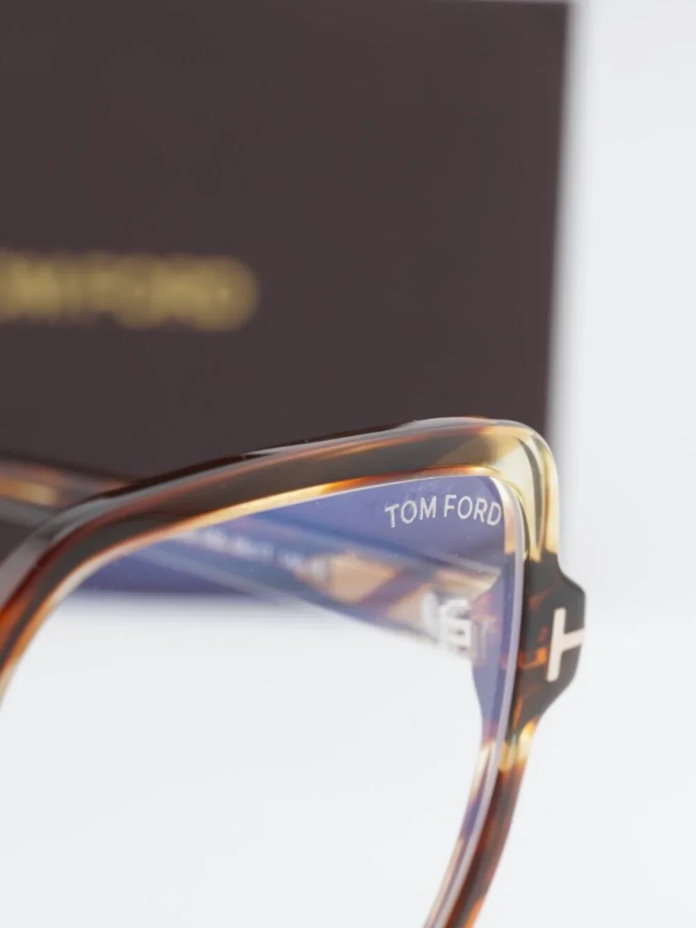 Tom Ford FT6063-B 055 Square Eyeglasses –  Coloured Havana 56mm